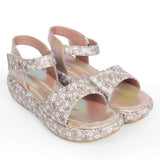 Freeplay Girls Floral Print Platform Sandals