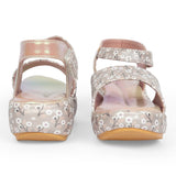Freeplay Girls Floral Print Platform Sandals