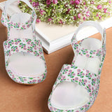 Freeplay Girls Floral Print Platform Sandals