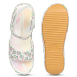 Freeplay Girls Floral Print Platform Sandals