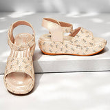 Freeplay Girls Floral Print Platform Sandals