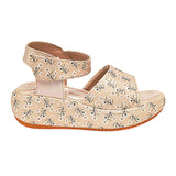 Freeplay Girls Floral Print Platform Sandals