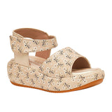 Freeplay Girls Floral Print Platform Sandals