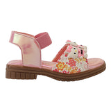 Freeplay Girls Flat Sandals with Teddy Embellishments
