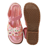 Freeplay Girls Flat Sandals with Teddy Embellishments