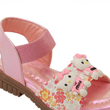 Freeplay Girls Flat Sandals with Teddy Embellishments