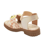 Freeplay Girls Flat Sandals with Teddy Embellishments