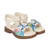 Freeplay Girls Flat Sandals with Teddy Embellishments