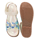 Freeplay Girls Flat Sandals with Teddy Embellishments