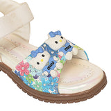 Freeplay Girls Flat Sandals with Teddy Embellishments