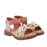 Freeplay Girls Flat Sandals with Teddy Embellishments