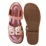 Freeplay Girls Flat Sandals with Teddy Embellishments