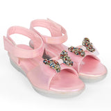Freeplay Baby Girls Flat Sandals with Sparkly Bow Embellishments