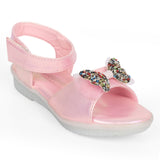 Freeplay Baby Girls Flat Sandals with Sparkly Bow Embellishments