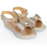 Freeplay Baby Girls Flat Sandals with Sparkly Bow Embellishments