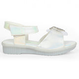 Freeplay Baby Girls Flat Sandals with Sparkly Bow Embellishments