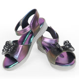 Freeplay Baby Girls Flat Sandals with Sparkly Bow Embellishments