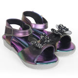 Freeplay Baby Girls Flat Sandals with Sparkly Bow Embellishments