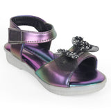 Freeplay Baby Girls Flat Sandals with Sparkly Bow Embellishments