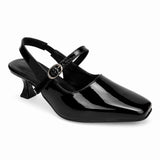 Freeplay Patent Finish Slingback Kitten Heel Pumps