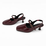 Freeplay Patent Finish Slingback Kitten Heel Pumps