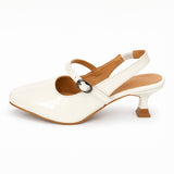 Freeplay Patent Finish Slingback Kitten Heel Pumps