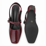Freeplay Patent Finish Slingback Kitten Heel Pumps