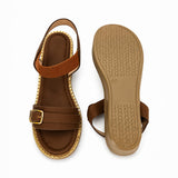 Freeplay Buckle-Embellished Elastic Slingback Wedge Heel Sandals