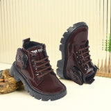 Freeplay Boys’ Glossy Lace-Up Boots