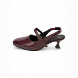 Freeplay Patent Finish Slingback Kitten Heel Pumps