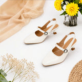 Freeplay Patent Finish Slingback Kitten Heel Pumps