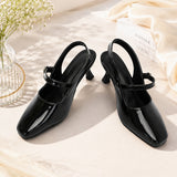 Freeplay Patent Finish Slingback Kitten Heel Pumps