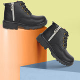 Freeplay Boys Lace-Up Boots with Side Zip