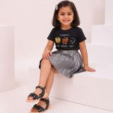 Freeplay Girls Flat Sandals with Butterfly Detail